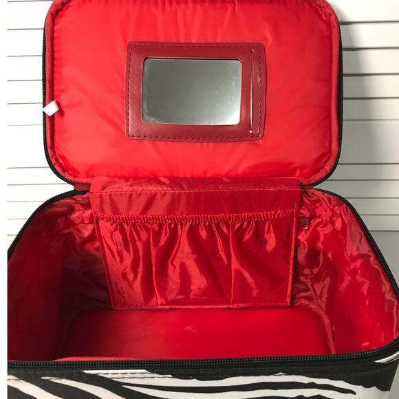 Zebra Print Travel Cosmetic Makeup Case - Picture 7 of 9